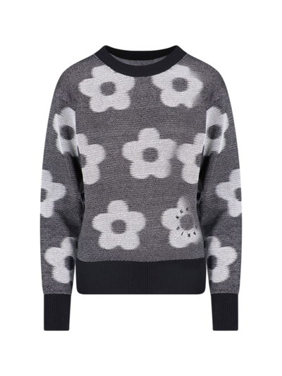 Shop Kenzo 'flower Spot' Sweater In Gray