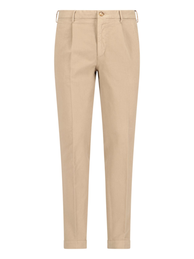 Shop Incotex Straight Leg Pants In Beige