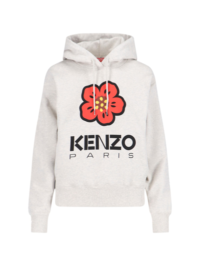 Shop Kenzo "boke Flower" Hoodie In Gray