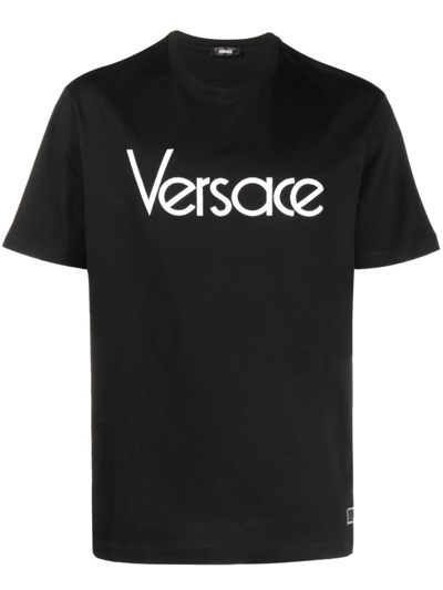 Shop Versace Tribute` Embroidery T-shirt In Black  