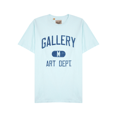 Shop Gallery Dept. Logo-print Cotton T-shirt In Light Blue