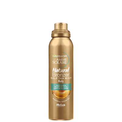 Shop Garnier Ambre Solaire Natural Bronzer Quick Drying Body Self Tan Mist Medium 150ml