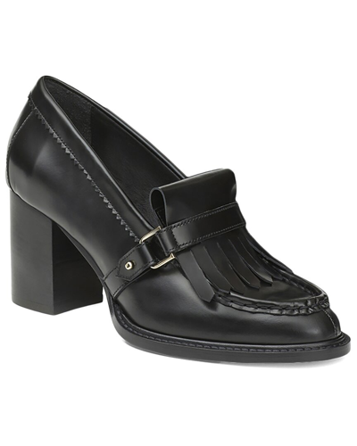 Shop Lafayette 148 Booker Heel Leather Loafer In Black