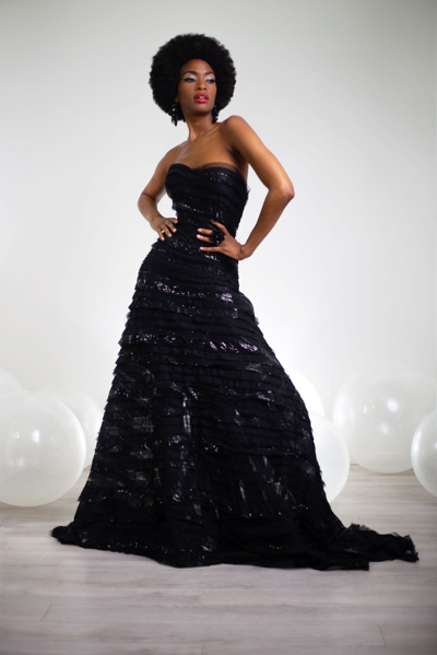 Marc Bouwer Carolina Strapless Gown In Multi