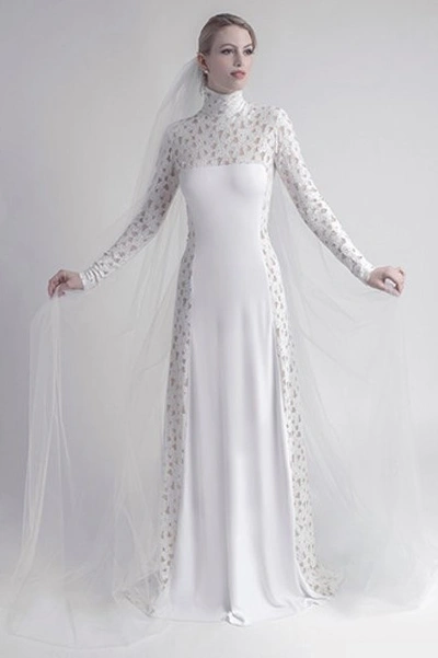 Shop Marc Bouwer Whitney Bridal Gown In Multi