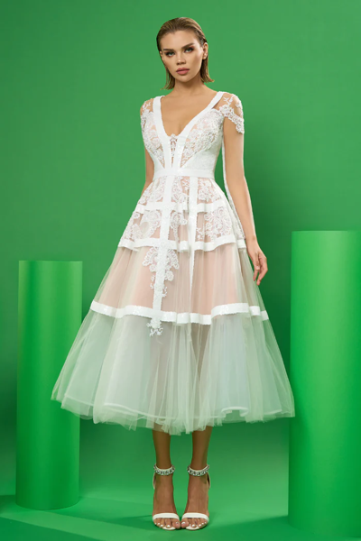 Shop Cristallini Splendor Dress In Multi