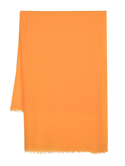 Shop Destin Emily Frayed Scarf In Orange