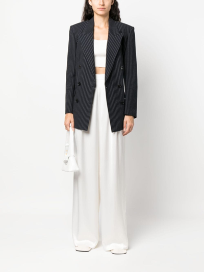 Fabiana Filippi Pleat-detail Palazzo Trousers In White