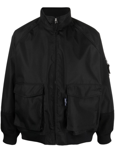 Shop Comme Des Garçons Homme Deux High-neck Zipped Lightweight Jacket In Black