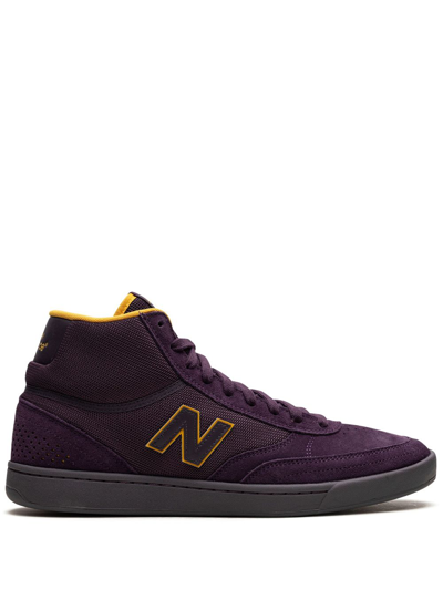 Shop Vans Numeric 440 High "purple/yellow" Sneakers