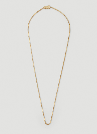 Shop Tom Wood Square Chain Necklace In Gold
