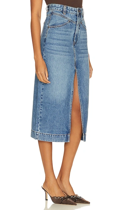 Bardot Jonah Denim Midi Skirt In Blue