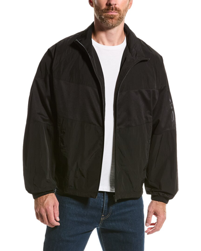 Shop Frame Denim Varsity Jacket In Black
