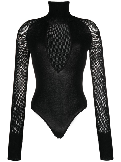 Alessandro Vigilante Roll-neck Cut-out Body In Schwarz