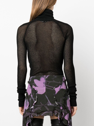 Alessandro Vigilante Roll-neck Cut-out Body In Schwarz