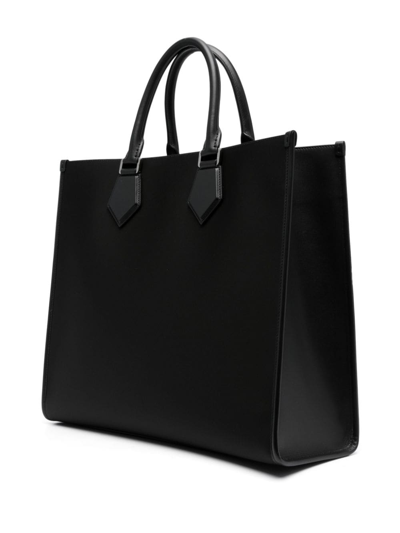 Shop Dolce & Gabbana Large Logo-embossed Tote Bag In Schwarz