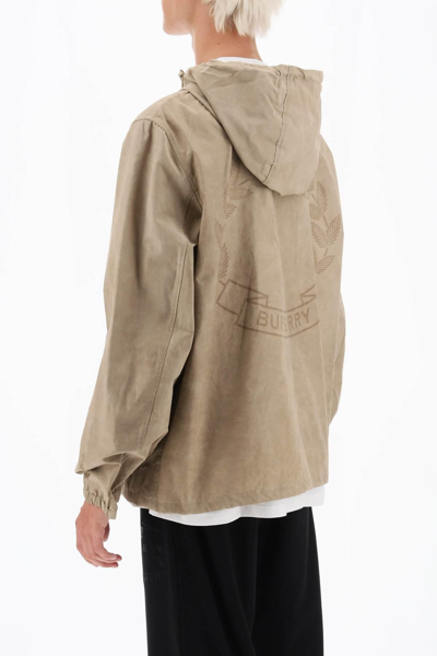 Shop Burberry Hackney Hooded Jacket In Beige