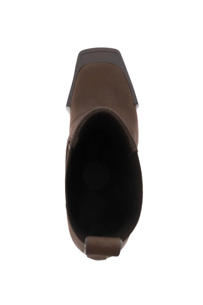 Shop Rick Owens Platform Heeled Ankle Boots In Brown