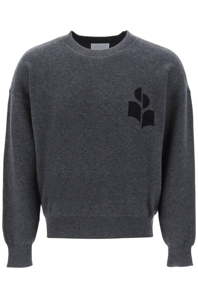 Shop Marant Wool Cotton Atley Sweater In Grey
