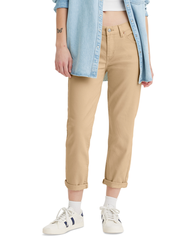 Shop Levi's Women's Relaxed Boyfriend Tapered-leg Jeans In Unbasic Khaki