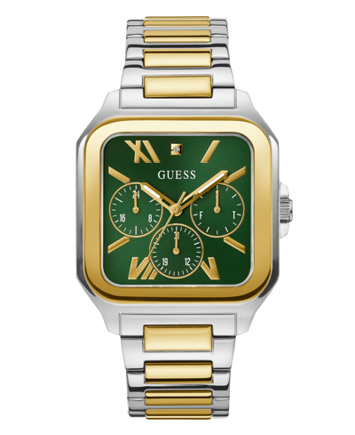 Shop Guess Men's Multi-function Two-tone Stainless Steel Watch 42mm