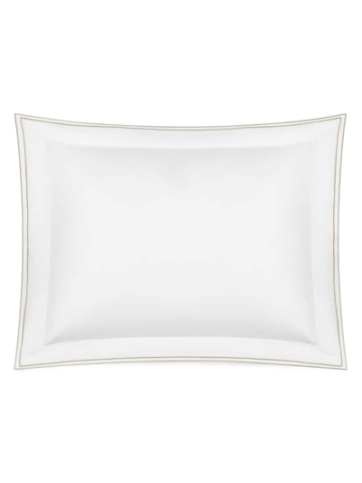 Shop Home Treasures Hugo Percale Sham In White Cappuccino Sterling