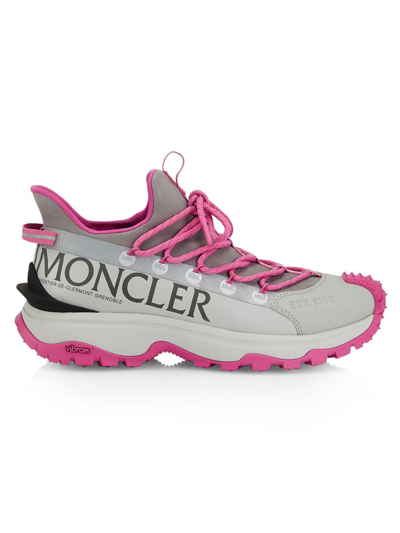 Shop Moncler Women's Trailgrip Lite2 Low-top Sneakers In Grey Pink