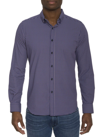 Shop Robert Graham Men's Lonardo Woven Button-up Shirt In Blue