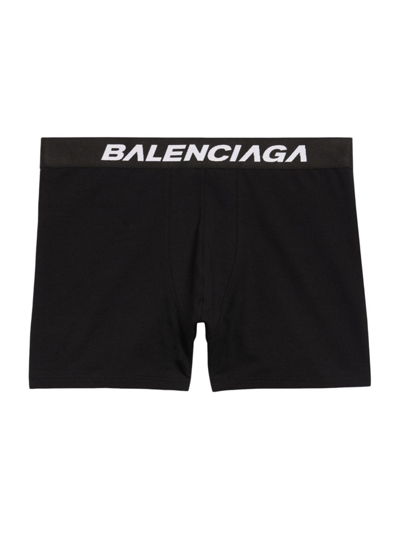 Shop Balenciaga Men's Racer Boxer Briefs In Black
