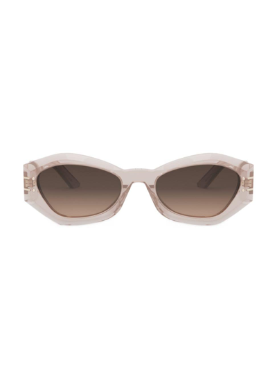 Shop Dior Women's Signature B1u 55mm Butterfly Sunglasses In Pink