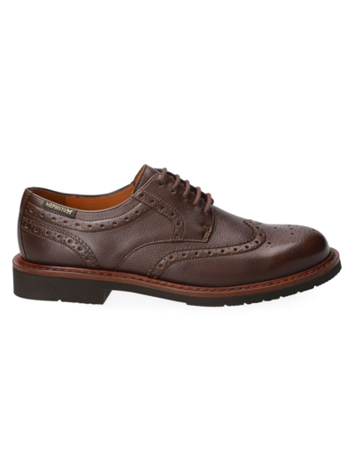 Shop Mephisto Men's Max Leather Lace-up Brogues In Chestnut
