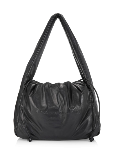 Shop Alexander Wang Women's Ryan Puff Large Shoulder Bag In Black
