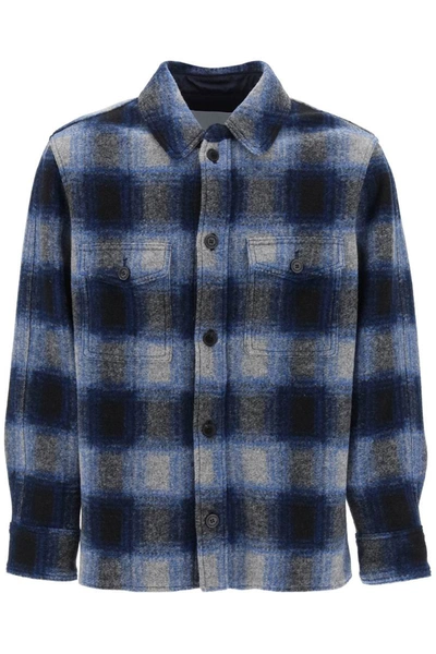 Shop Isabel Marant Marant Kervon Checkered Overshirt In Multicolor