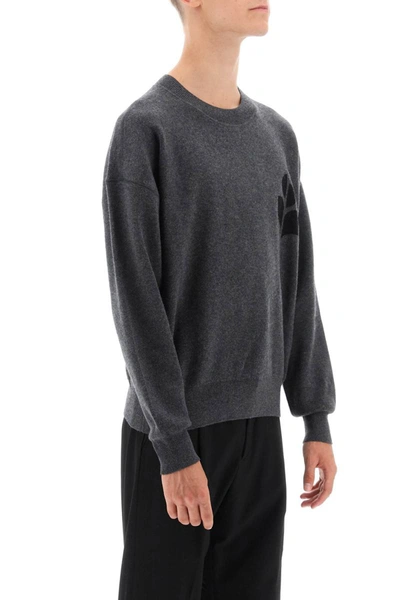 Shop Isabel Marant Marant Wool Cotton Atley Sweater In Grey