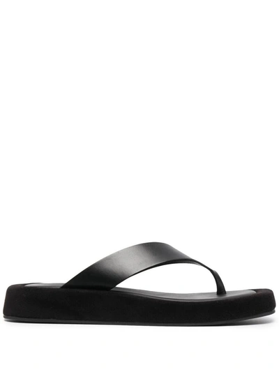 Shop The Row Flip Flops In Black Black