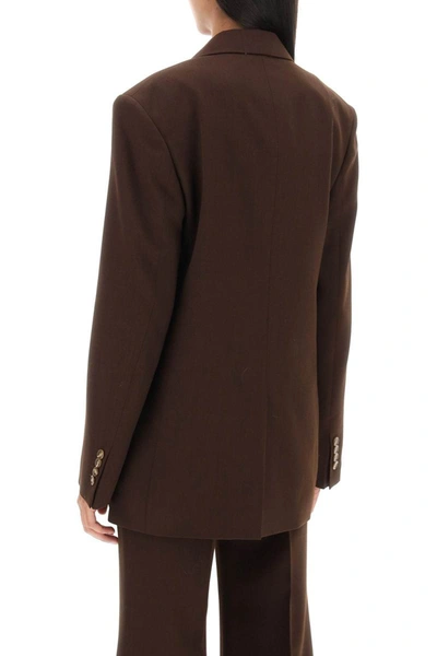 Shop Acne Studios Single-breasted Tailored Jacket In Brown