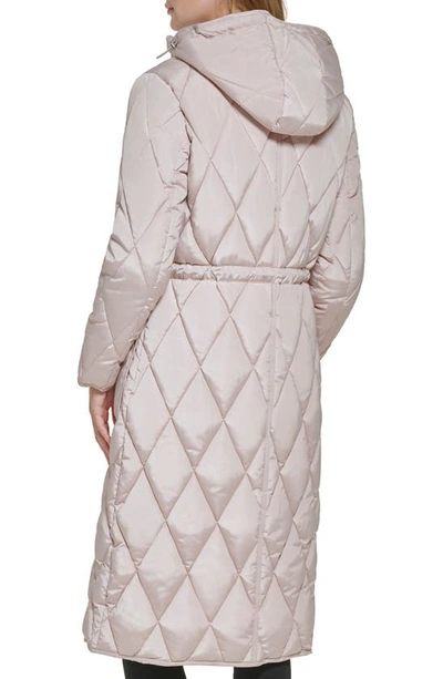Kenneth Cole New York Stadium Length Puffer Jacket In Rose Dust
