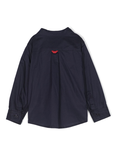 Shop Fay Button-down Cotton Shirt In Blau
