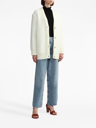3.1 Phillip Lim Frilled-collar Fine-ribbed Jumper In Schwarz