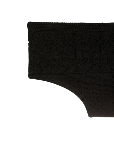 Shop Amir Slama Crochet-knit Swimming Trunks In Black