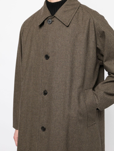 Shop Studio Tomboy Reversible Check-pattern Coat In Braun