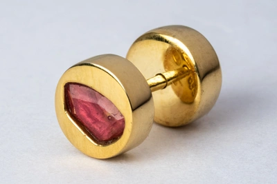 Shop Parts Of Four Stud Earring (0.2 Ct, Ruby Slice, Yga+rub) In Gold