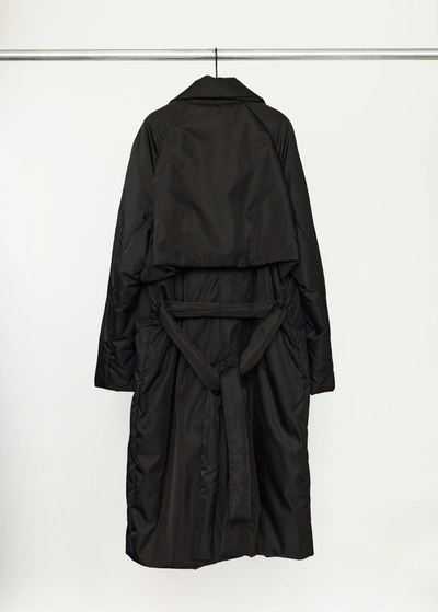 Shop Song For The Mute Men Padded Trench Coat In Black