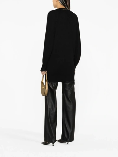 Shop Versace Women Essential Knit Long Cardigan In 1b000 Black