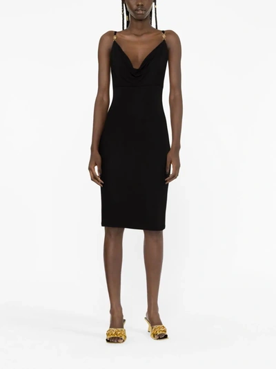 Shop Versace Women Opaque Jersey Dress In 1b000 Black
