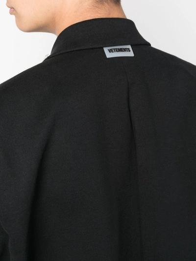 Shop Vetements Unisex Boxy Molton Tailored Jacket In Black