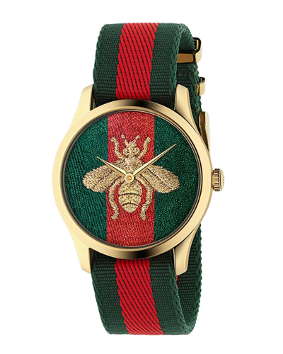 Shop Gucci Men's Sherry Line Bee Watch