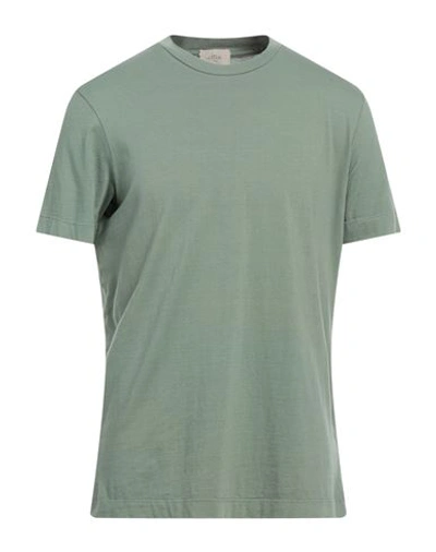 Shop Altea Man T-shirt Sage Green Size L Cotton, Cashmere