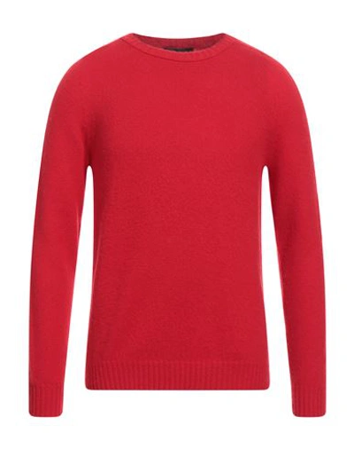 Shop Alpha Studio Man Sweater Red Size 36 Geelong Wool