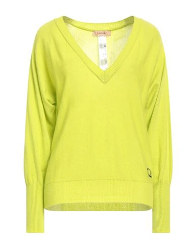 Shop Twinset Woman Sweater Acid Green Size M Virgin Wool, Cashmere